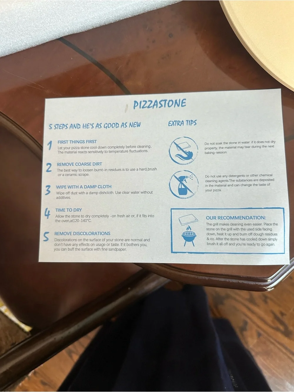 Cream Pizza Stone with Bamboo Peel - Home Serveware